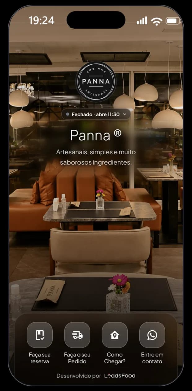 Mini site do Panna na LeadsFood — apresentação da casa no link exclusivo